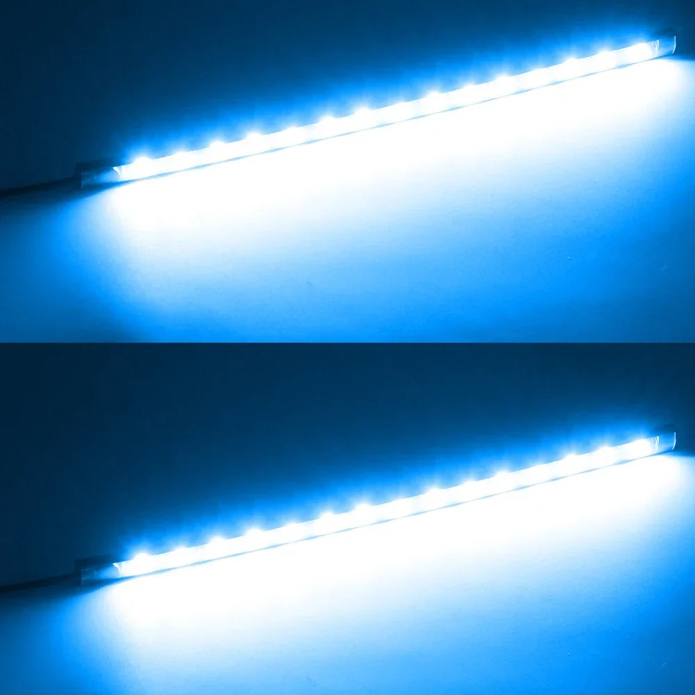 2pcs Car Ambient Lighting Strip | Waterproof 12V LED Decorative Neon Lamp for Auto Interior